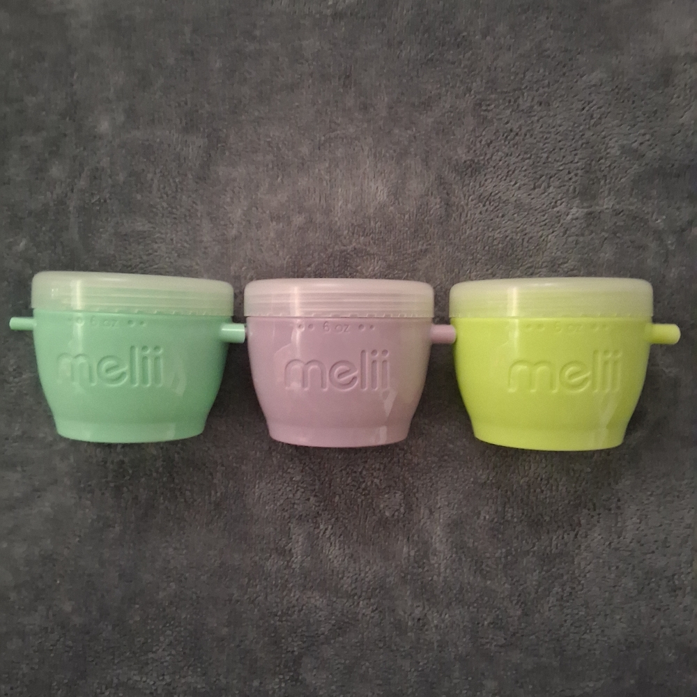 Kids Silicone Snack Cups Set in Mint, Lavender, and Lime
